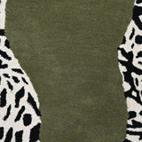 Climbing Jaguar Modern Handmade Wool Area Rug