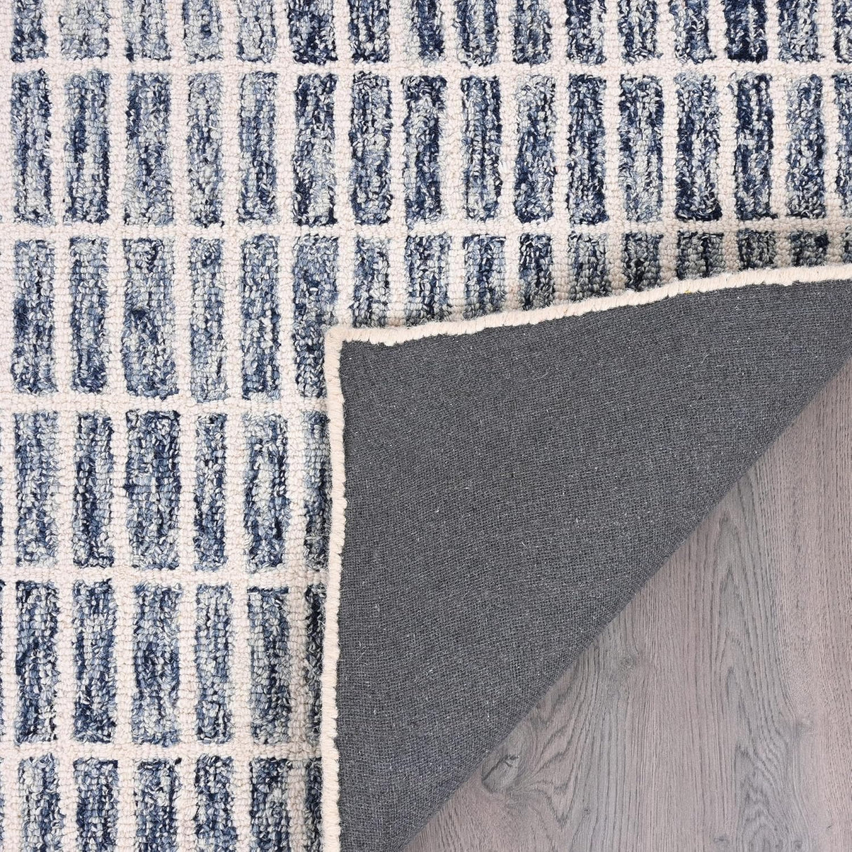 Hand-Tufted 100% Wool Rug – Unique Modern Geometric Grid Pattern