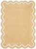 Modern Hand Tufted Wool Rug | Handmade Scalloped Border Carpet