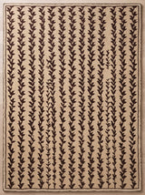 Hand-Tufted Wool Area Rug, Botanical Vine Pattern, Soft Thick Wool Carpet