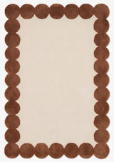 Hand-Tufted Scalloped Wool Area Rug | Modern Irregular Shape with Soft Plush Pile