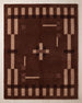 Hand Tufted Wool Rug, Modern Abstract Geometric Border Design
