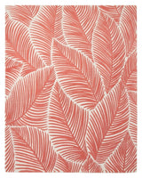 Hand Tufted Wool Area Rug, Tropical Palm Leaf Botanical Design