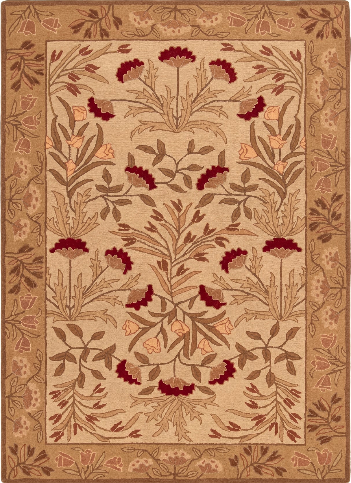 Hand-Tufted Adeline Wool Rug with Traditional Floral Tulip Design