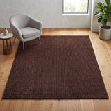 Hand-Tufted 100% Wool Rug – Unique Modern Geometric Grid Pattern