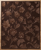Hand Tufted Floral Wool Area Rug, Raised Botanical Carved Design