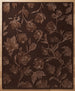 Hand Tufted Floral Wool Area Rug, Raised Botanical Carved Design