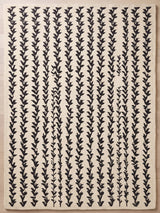 Hand-Tufted Wool Area Rug, Botanical Vine Pattern, Soft Thick Wool Carpet