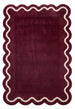 Modern Hand Tufted Wool Rug | Handmade Scalloped Border Carpet