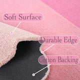 Handcrafted Scalloped Wool Rug - 100% Wool Plush Carpet