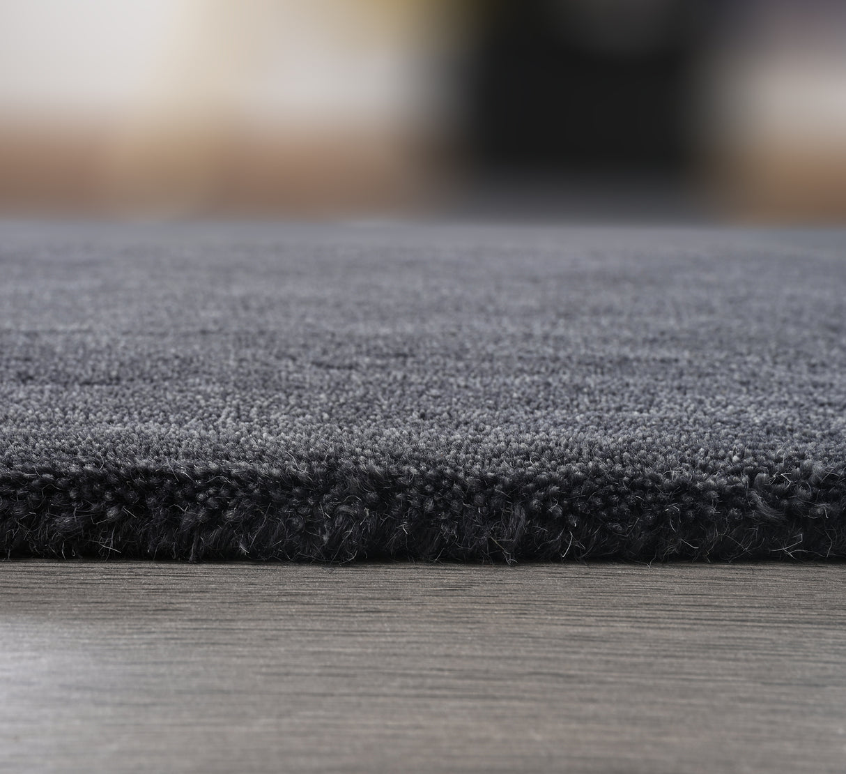 Modern Oval Shape Wool Rug - Irregular Shaped