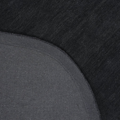 Modern Oval Shape Wool Rug - Irregular Shaped