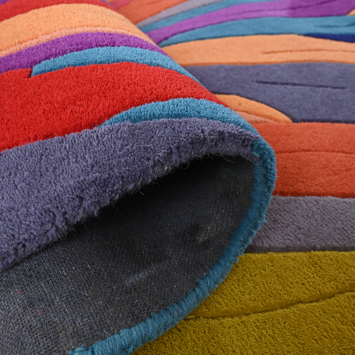 Handmade Irregular Shape Wool Rug