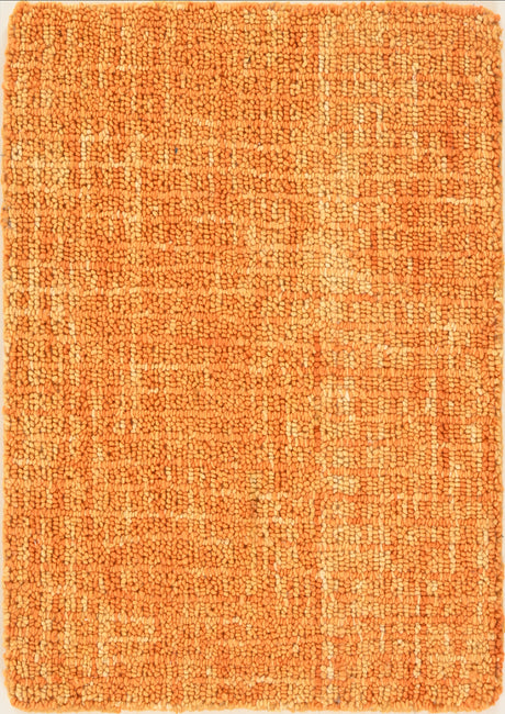Handmade Loop Pile Wool Rug - Contemporary Textured Design