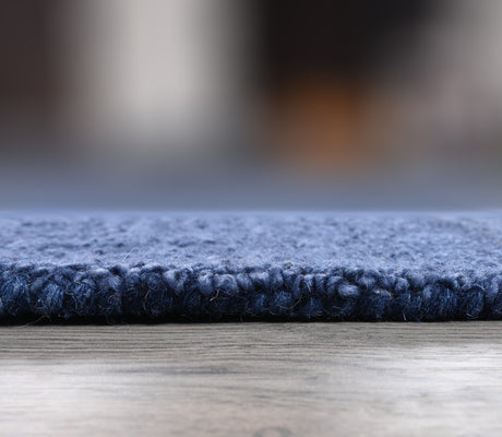 Handmade Loop Pile Wool Rug - Contemporary Textured Design