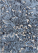 Modern Blue Floral Wool Area Rug – Hand-Tufted Abstract Botanical Design | Thick, Durable, and Luxurious Carpet for Living Room, Bedroom, or Office Décor