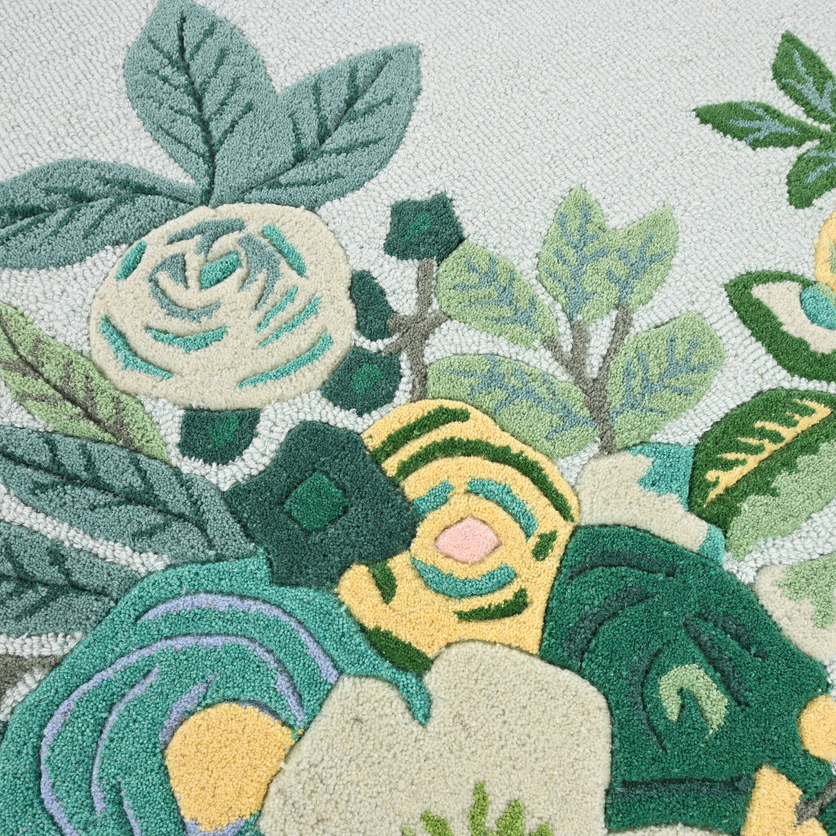 Handmade Floral Irregular Wool Area Rug