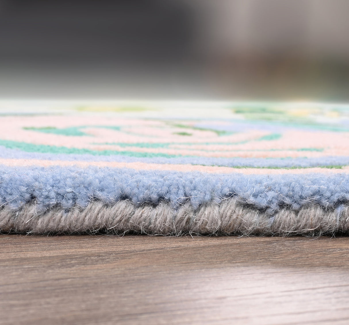 Handmade Floral Irregular Wool Area Rug