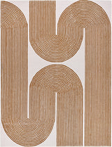 Gold, Ink & Olive Modern Hand-Tufted Wool Area Rug