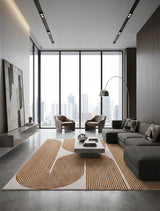 Gold, Ink & Olive Modern Hand-Tufted Wool Area Rug