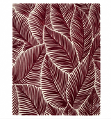 Hand Tufted Wool Area Rug, Tropical Palm Leaf Botanical Design