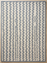 Hand-Tufted Wool Area Rug, Botanical Vine Pattern, Soft Thick Wool Carpet