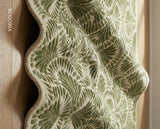 Modern Hand-Tufted Wool Area Rug, Botanical Ginkgo Leaf Design