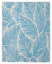 Hand Tufted Wool Area Rug, Tropical Palm Leaf Botanical Design