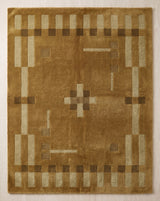Hand Tufted Wool Rug, Modern Abstract Geometric Border Design