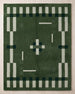 Hand Tufted Wool Rug, Modern Abstract Geometric Border Design