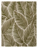 Hand Tufted Wool Area Rug, Tropical Palm Leaf Botanical Design