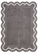 Modern Hand Tufted Wool Rug | Handmade Scalloped Border Carpet