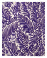 Hand Tufted Wool Area Rug, Tropical Palm Leaf Botanical Design