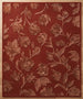 Hand Tufted Floral Wool Area Rug, Raised Botanical Carved Design
