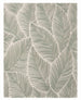 Hand Tufted Wool Area Rug, Tropical Palm Leaf Botanical Design