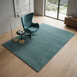 Solid Hand Tufted Wool Area Rug, Soft Plush Carpet