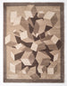 Hand-Tufted Wool Area Rug, 3D Cube Design