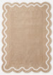 Modern Hand Tufted Wool Rug | Handmade Scalloped Border Carpet
