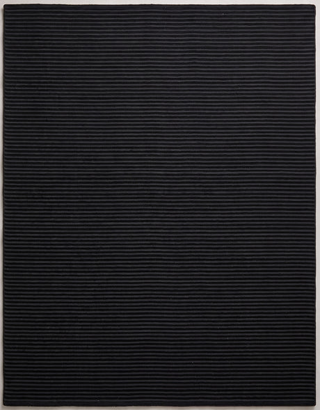 Modern Hand Tufted Wool Rug, Thin Striped Pattern, Soft Wool Carpet