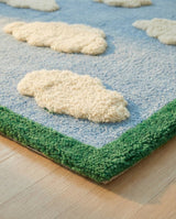 Hand-Tufted Cloud Pattern Wool Rug