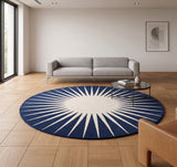 Modern Round Area Rug – Hand-Tufted with 100% New Zealand Wool