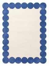 Hand-Tufted Scalloped Wool Area Rug | Modern Irregular Shape with Soft Plush Pile