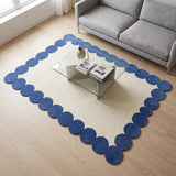 Hand-Tufted Scalloped Wool Area Rug | Modern Irregular Shape with Soft Plush Pile