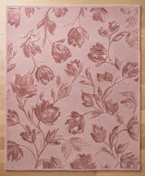 Hand Tufted Floral Wool Area Rug, Raised Botanical Carved Design