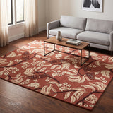 Hand Tufted Wool Rug, Floral Butterfly Botanical Pattern