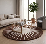 Modern Round Area Rug – Hand-Tufted with 100% New Zealand Wool