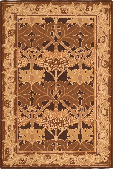 Handmade W Morris Traditional Oriental 100% Wool Area Rug