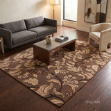 Hand Tufted Wool Rug, Floral Butterfly Botanical Pattern