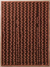 Hand-Tufted Wool Area Rug, Botanical Vine Pattern, Soft Thick Wool Carpet