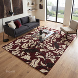 Hand Tufted Wool Rug, Floral Butterfly Botanical Pattern